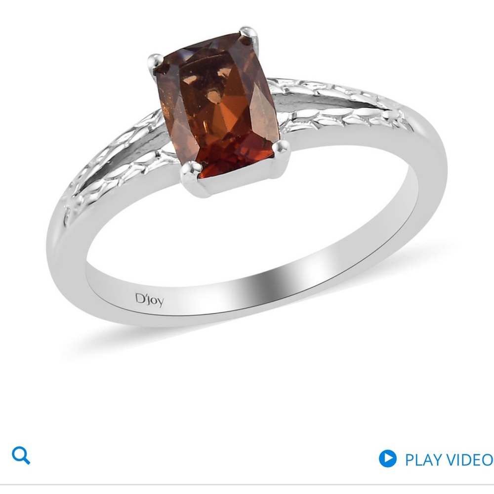 Mocha Scapolite solitare ring
